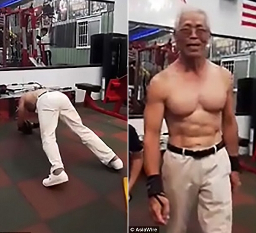 실제로 공개된 영상에서 후앙 할아버지는 턱걸이 10개를 가볍게 하고 이내 복근을 단련하는 운동 기구인 AB롤러를 12개까지 성공한다.