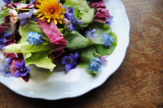 식용 꽃을 넣은 예쁜 ‘꽃 샐러드’ - AOL 뉴스