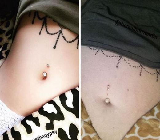 아빠는 진주 피어싱. (사진=인스타그램)