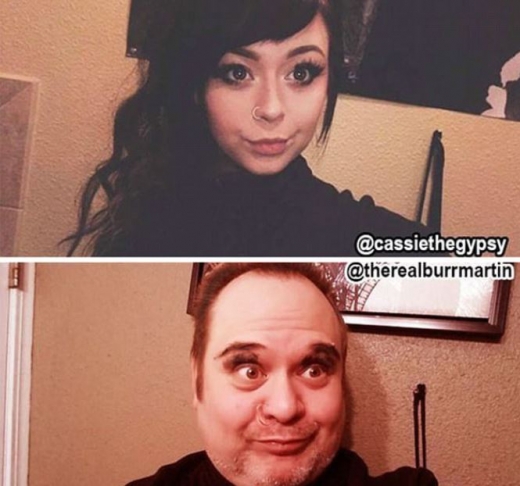 딸을 따라한 아빠의 표정에 귀여움이 묻어난다. (사진=인스타그램)