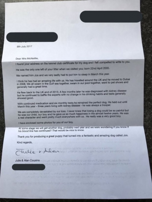 윌리엄 가족을 놀라게 만든 줄리의 편지. (사진=메트로)