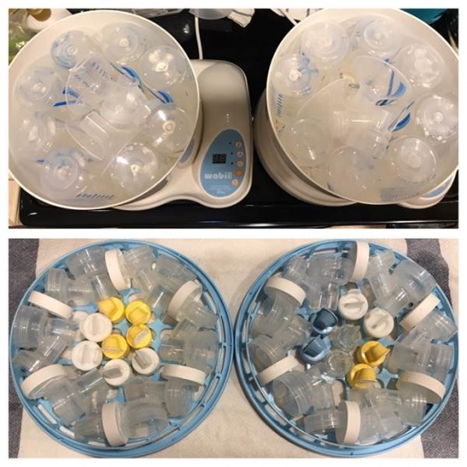 앤더슨은 살균 과정을 거친 모유를 제공하고 있다.