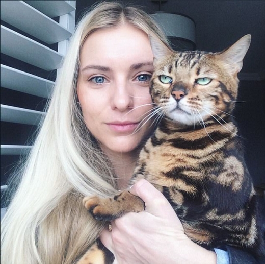 이 고양이는 이제 셀카 찍기에 해탈한 표정이다.