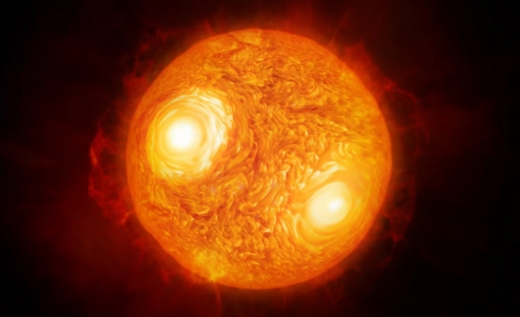 VLTI로 촬영된 데이터로 만든 그래픽 이미지