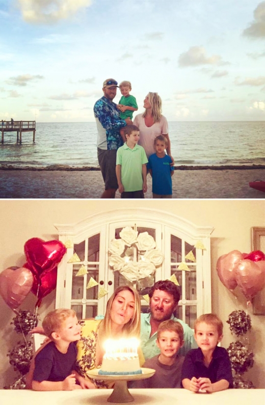 페닝턴은 남편 저어드(31)와 13년 전 친할아버지의 소개로 교회에서 처음 만나 2년 뒤 결혼했다. 그리고 두 사람은 지금까지 딜런(7)과 코헨(5), 그리고 닐(3) 등 세 아들을 낳았다.