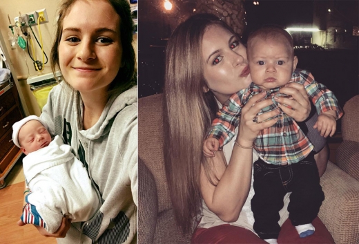 싱글맘 애슈턴 로빈슨과 그의 아들 에밋.