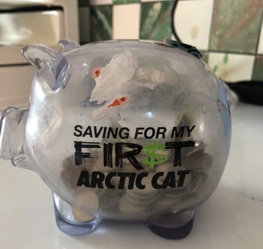 손녀가 장난감을 사려고 용돈을 모아둔 돼지저금통