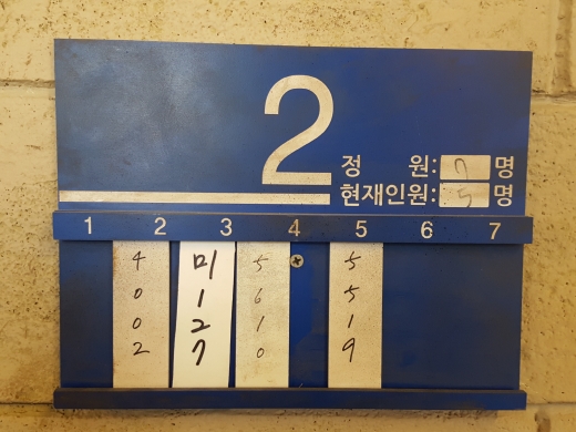 실제 교도소의 분위기를 물씬 풍기게 해주는 작은 소품들이 곳곳에 있다. 교도소에는 이름이 없고 오직 숫자로 개별 삶은 인식된다.