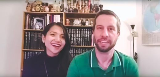 1만 ㎞ 초장거리 연애 끝에 결혼에 골인한 졸리(왼쪽)와 롭. 두 사람은 최근 한 방송사와 인터뷰를 가졌다.