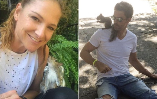 청설모 벨라는 해리슨 가족과 만나는 걸 좋아한다.