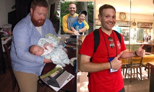 저스틴 웨버(35)와 그의 아들.