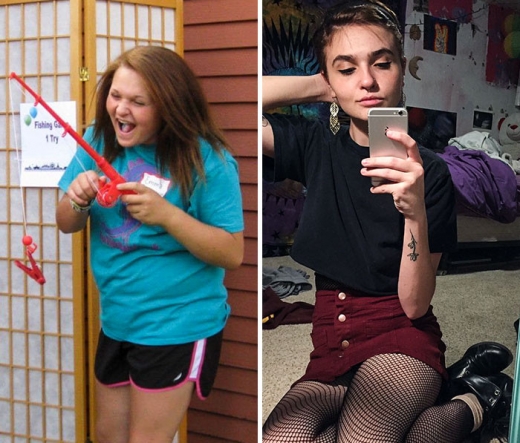 7. 엠마라는 이름의 이 여성은 다이어트에 성공하면서 이미지도 달라졌다. 그녀는 더는 예전 모습이 아니니 친절하게 대해달라고 말했다.(@emmabam_/트위터)