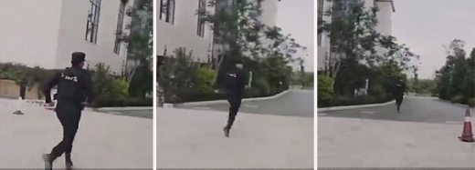 카메라는 경찰의 발빠른 대처법을 보여주었다.