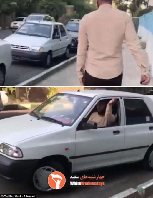 여성은 알리네자드에게 보낸 메시지에서 “이 남성을 보라. 그는 번호판도 달지 않은 차를 운전하며 심지어 최루탄을 갖고 있다”면서 “그의 임무는 여성들에게 히잡을 강요하는 것”이라고 비난했다.