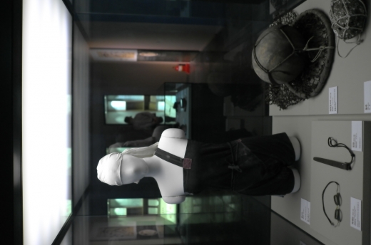 제주 해녀박물관에는 제주 해녀들이 실제 사용하였던 물질 도구들이 전시되어 있다