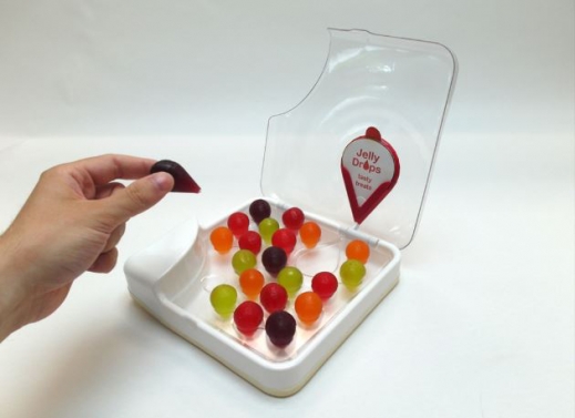 그가 실제로 개발한 젤리 드롭.