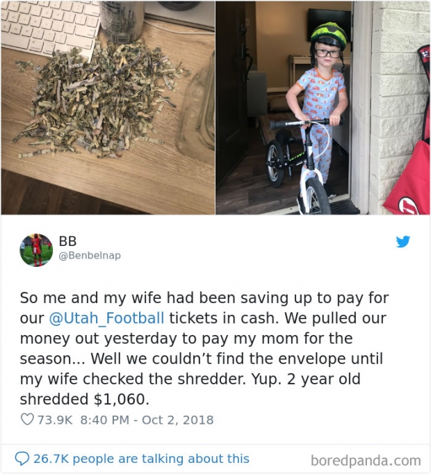 지폐처럼 산산조각 난 부부의 꿈.