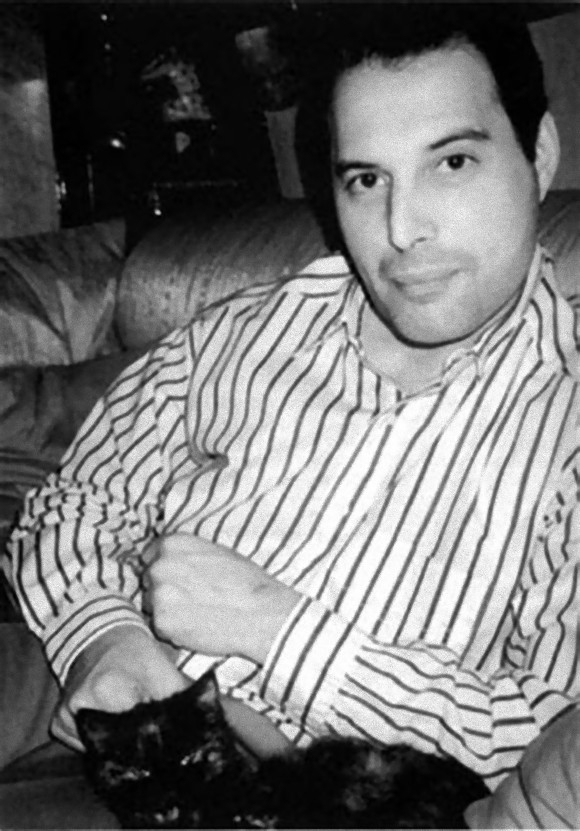 프레디 머큐리와 그의 반려묘 미코.