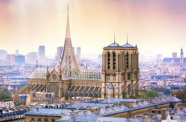 건축가 뱅상 칼보가 제안한 노트르담 대성당 복원 시안/사진=뱅상 칼보