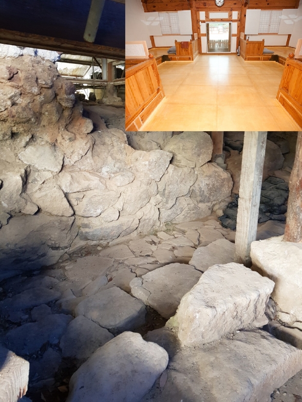 100일 동안 온기가 남아있다는 신라 시대의 온돌, 아자방이 그대로 남아 있다. 현재 복원 공사중이다.