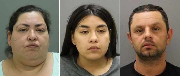 왼쪽부터 클라리스 피게로아(46), 데자리 피게로아(24), 피오트르 보박(40)/사진=시카고 경찰