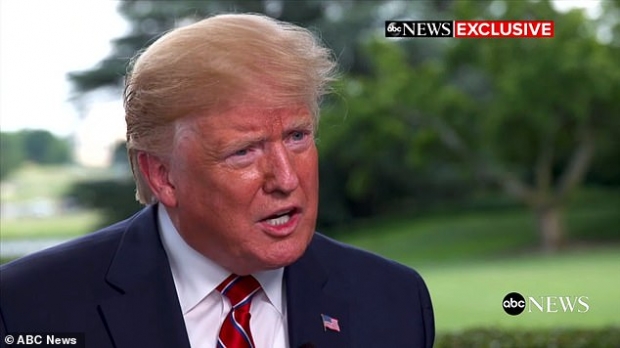 도널드 트럼프 미국 대통령은 지난 6월 ABC방송과의 단독 대담에서 해당 사안에 대해 보고를 받았다는 사실을 밝히기도 했다.(사진=ABC방송)