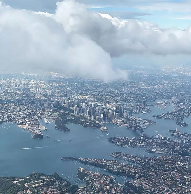 2일 시드니 상공이 매캐한 연기로 가득찼다.사진=sarahnbak 인스타그램