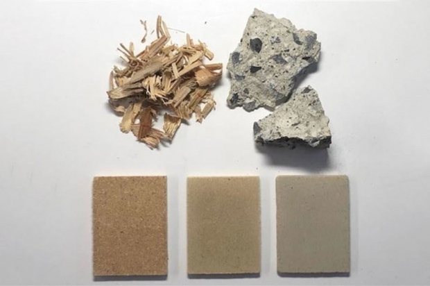 일본 연구진이 콘크리트 폐기물과 폐목재를 가지고 새로운 건축자재를 만들어냈다.(사진=도쿄대)