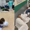병원 복도 바닥에 누워 치료…참혹한 코로나19 스페인 환자들