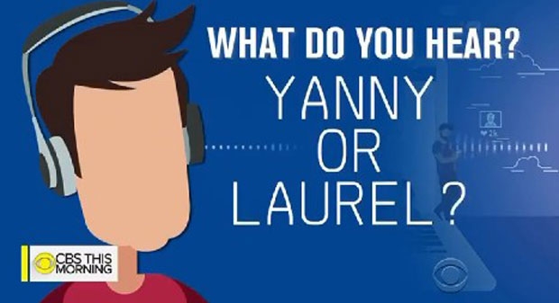 ‘파검’(파란색과 검은색)이냐 ‘흰금’(흰색과 금색) 조합이냐를 두고 뜨거운 논쟁을 불러일으켰던 착시현상 드레스에 이어, 이번에는 ‘야니’(Yanny)냐 ‘로럴’(Laurel)이냐 착음현상을 불러일으키는 음성 파일이 화제다./사진=CBS뉴스