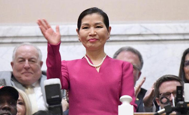 미국 메릴랜드주가 한국에서 코로나19 진단키트를 확보할 수 있었던 데는 ‘퍼스트레이디’ 유미 호건 여사의 공이 컸다./사진=AP 연합뉴스