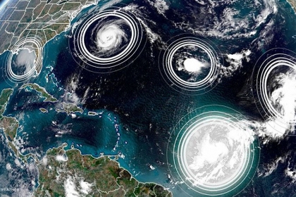 [지구를 보다] 대서양에 동시에 뜬 ‘5개 허리케인’…49년 만의 처음