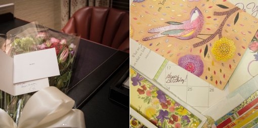 사진 위는 오바마 부부의 SNS, 아래는 오바마 전 대통령이 전 영부인인 미셸에게 전한 생일축하 꽃다발과 메시지 사진 위는 오바마 부부의 SNS, 아래는 오바마 전 대통령이 전 영부인인 미셸에게 전한 생일축하 꽃다발과 메시지
