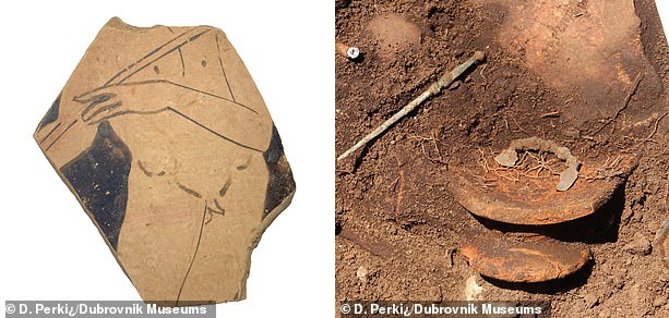 이 무덤에서는 다양한 부장품이 함께 발견됐다.(사진=도마고이 페르키치/두브로브니크 박물관)