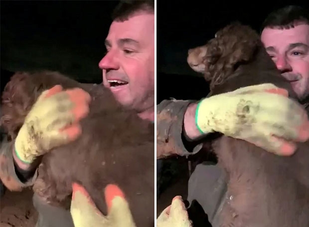 플라워스는 “2시간 반 만에 지하 6m 지점에서 반려견을 구조했다. 30시간 동안이나 굴에 빠져 있었던 거다. 믿을 수가 없었다”고 기뻐했다./사진=댄 통크스 페이스북