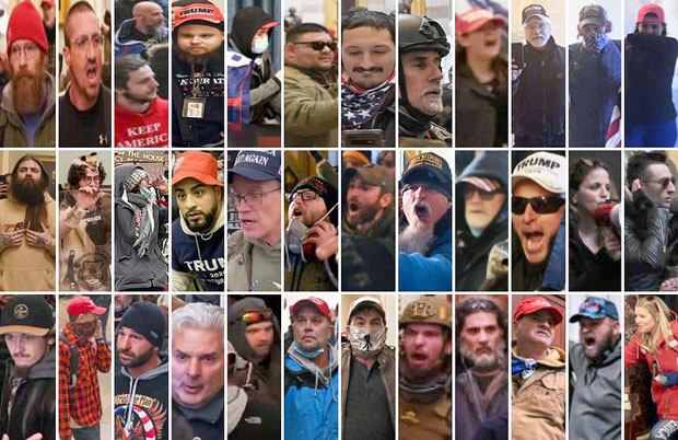 미국 법무부와 연방수사국은 의회 난동 가담자 150명에 대해 전국 단위의 추적을 벌이고 있다.