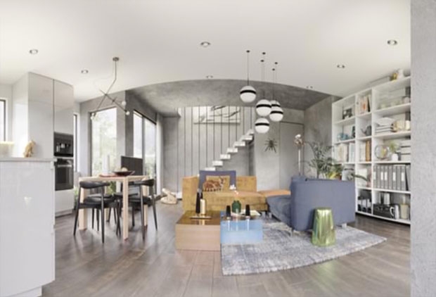 적녹색 색맹인 개는 적색과 녹색은 보지 못하고 청색과 노란색은 감지한다. 근시에 회색 계열의 음염과 밝기 차이를 구분하는 능력도 사람보다 떨어진다. 사진은 같은 장소를 각각 사람의 시각(위)과 개의 시각(아래)로 봤을 때를 이미지화한 것.