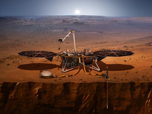 화성탐사선 인사이트호의 모습.(사진=NASA) 화성탐사선 인사이트호의 모습.(사진=NASA)