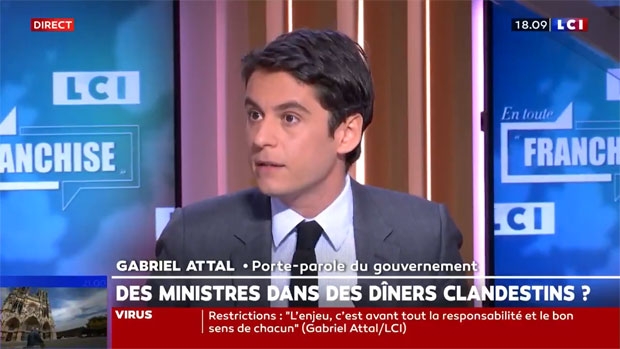 아탈 대변인은 펄쩍 뛰었다. 4일 저녁 뉴스 채널 LCI에 출연한 아탈 대변인은 “일말의 가치도 없는 얘기다. 우리는 국민에게 모범을 보여야 할 의무를 가지고 있다”며 관련성을 부인했다.