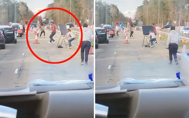 며칠 전 영국 버크셔주 브렉넬 지역에서 긴급신고를 받고 출동하던 구급차가 도로에 갇혔다. 구급차는 2차로 주행 중 차선 하나가 통제된 구간이 나오면서 오도 가도 못하는 난관에 부닥쳤다.