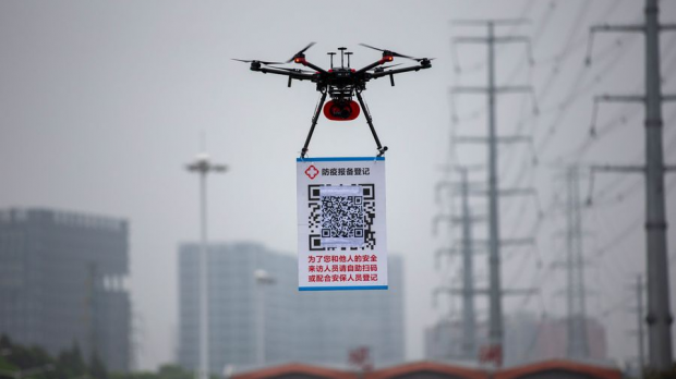 지난해 중국 역시 드론을 코로나19 확산 방지를 위한 장비로 활용했다.