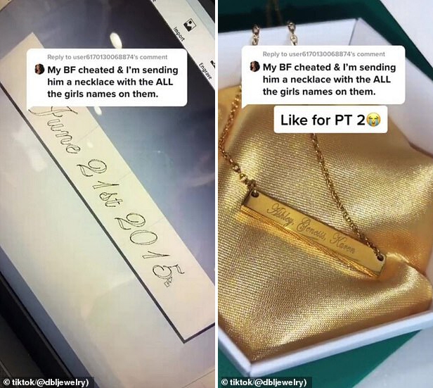 리브 포르티요가 익명을 요구한 여성 고객의 주문대로 만든 복수 목걸이의 모습.