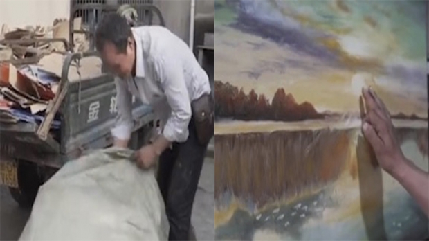 중국에서 ‘폐지줍는 화가’로 유명해진 웨이 씨. 그는 틱톡에 폐지를 줍고 그림을 그리는 일상을 공유한 뒤 인기를 끌기 시작했다.