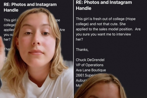 그레이시 로린츠는 틱톡 영상으로 입사를 지원한 업체로부터 자신이 그리 귀엽지 않다는 평가를 받았다고 폭로했다.(사진=그레시 로린츠/틱톡)