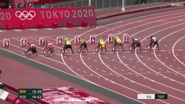 톰프슨-헤라는 지난달 31일 2020 도쿄올림픽 육상 여자 100m 결선에서 10초61의 기록으로 금메달을 거머쥐었다.