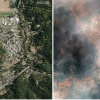 [월드포토+] 초대형 산불이 남긴 상처…美 마을 전후 사진 공개