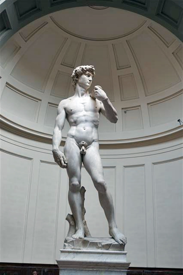 미켈란젤로가 29세 때에 완성한 다비드상. 고금을 통해 최고의 조각품이라는 찬사를 받는 걸작 중의 걸작이다./함혜리 기자