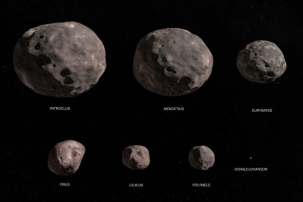 루시가 탐사할 소행성들의 모습.(사진=NASA)