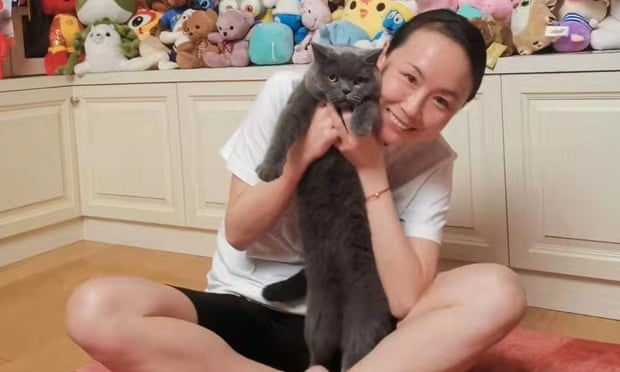 중국 관영언론인 CGTN 측이 입수했다며 공개한 중국 테니스 선수 펑솨이의 근황 사진