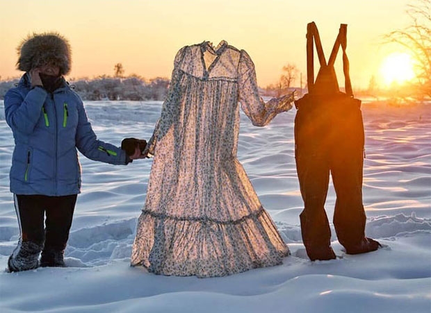 오이먀콘은 겨울 기온이 영하 60℃를 넘나드는 혹한의 땅이다. 공식 최저 기온은 1933년 2월 영하 67.7℃, 비공식 최저 기온은 1926년 1월 영하 71.2℃다.